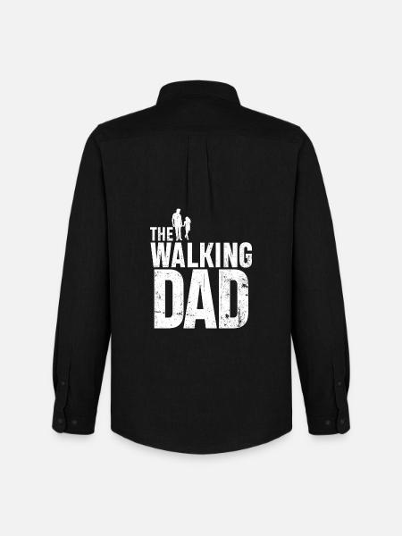 Walking Dad Parody Silhouette - Men's Oxford Shirt by Stanley/Stella - black