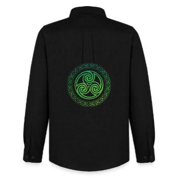 Celtic Knot - Men's Oxford Shirt by Stanley/Stella - black - Back - AI Model Male 185 dark (185cm)