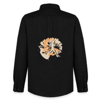 Coureur au marathon - Chemise Oxford homme Stanley/Stella - noir - Dos - AI Model Male 185 dark (185cm)