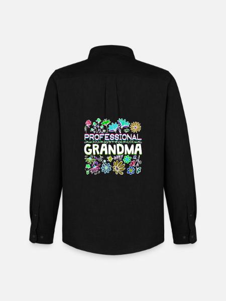 Großmama Spruch Großmutter Oma Ruhestand - Männer Oxford Hemd von Stanley/Stella - Schwarz