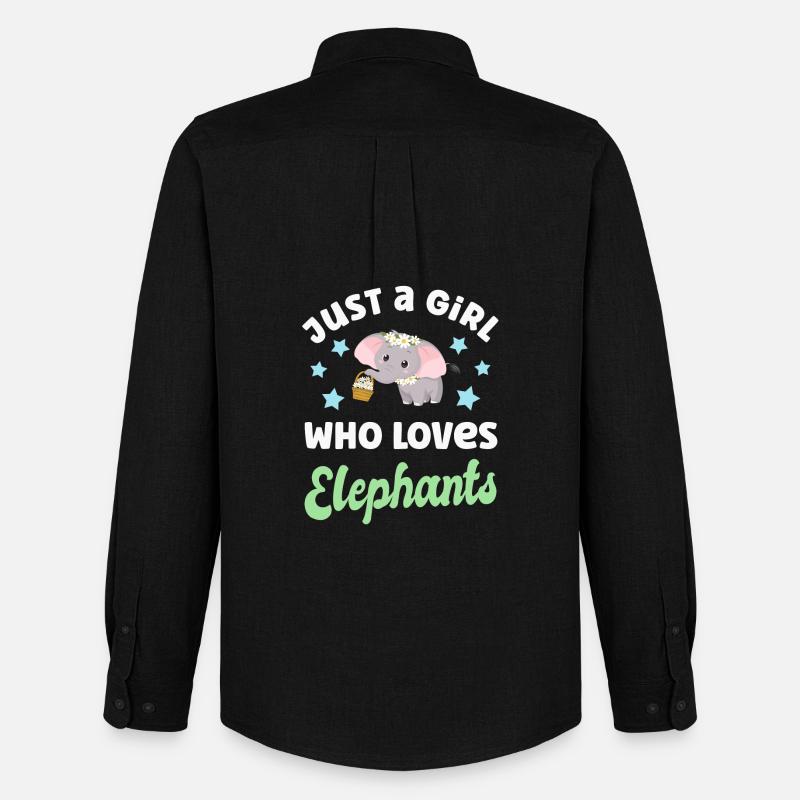 Elefant Elefanten - Männer Oxford Hemd von Stanley/Stella - Schwarz