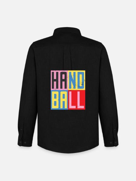 handball design - Men's Oxford Shirt by Stanley/Stella - black