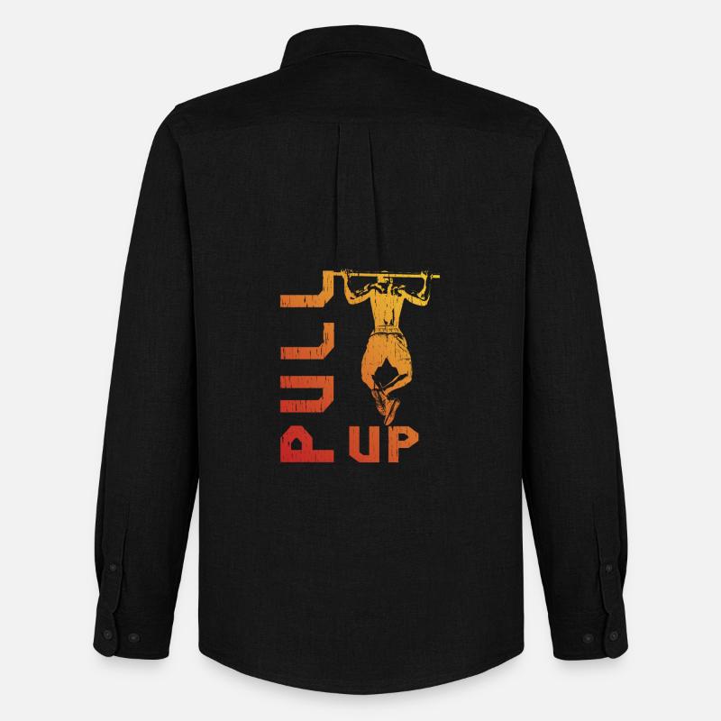 Gradient pull-up silhouette - Men's Oxford Shirt by Stanley/Stella - black