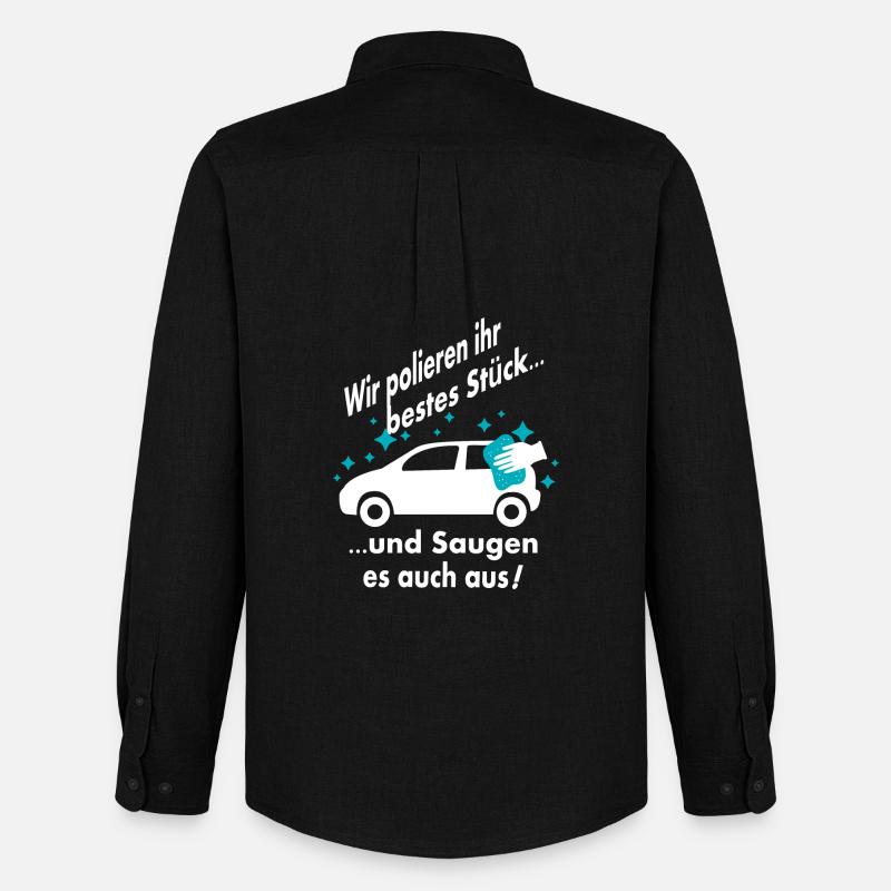 Auto Wäsche - Männer Oxford Hemd von Stanley/Stella - Schwarz