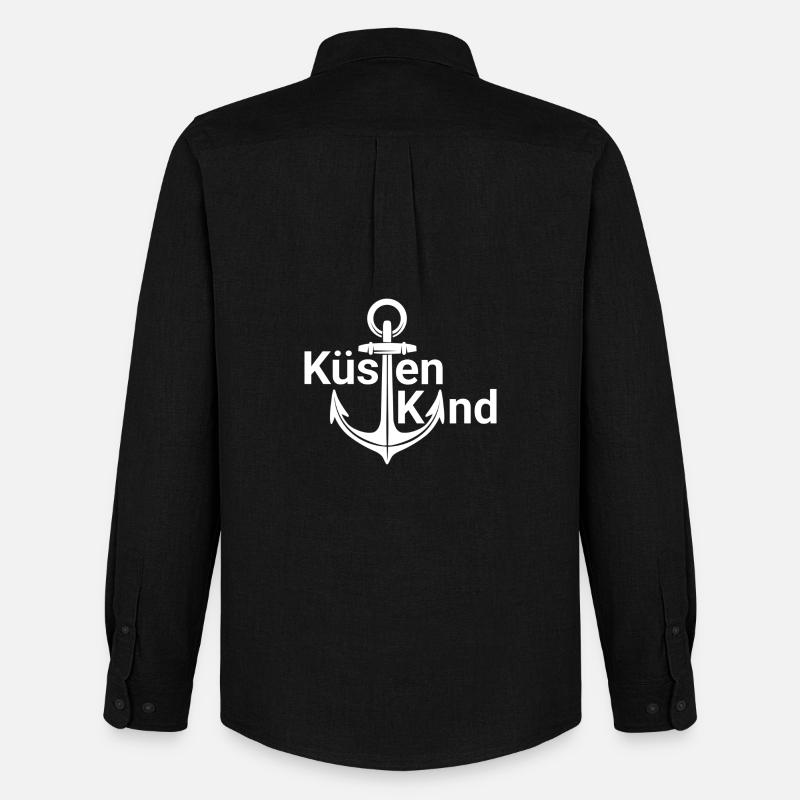 Küstenkind - Männer Oxford Hemd von Stanley/Stella - Schwarz