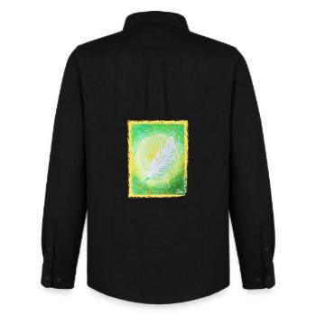 Plume de naturel - Sonja Ariel von Staden - Chemise Oxford homme Stanley/Stella - noir - Dos - AI Model Male 185 dark (185cm)