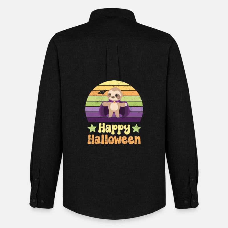 Halloween Vampir Dracula - Männer Oxford Hemd von Stanley/Stella - Schwarz