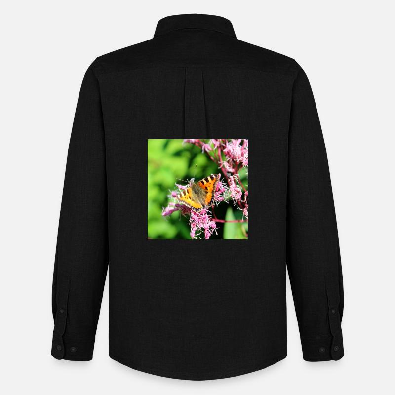 Schmetterlinge - Männer Oxford Hemd von Stanley/Stella - Schwarz