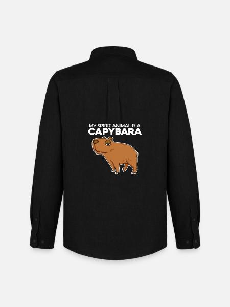 Capybara Wasserschwein - Men's Oxford Shirt by Stanley/Stella - black