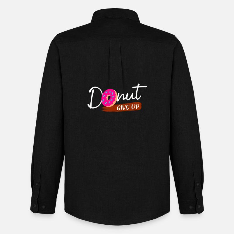 Süßigkeiten Statement Donut Naschen Backen - Männer Oxford Hemd von Stanley/Stella - Schwarz