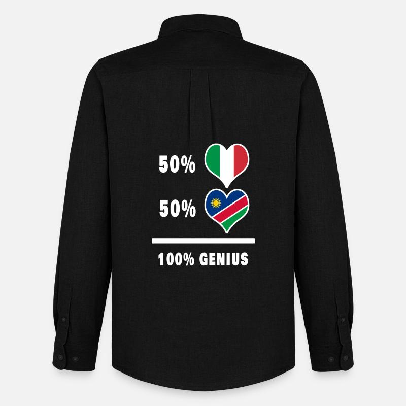 Brilliant Italien und Namibia / Geschenk - Männer Oxford Hemd von Stanley/Stella - Schwarz