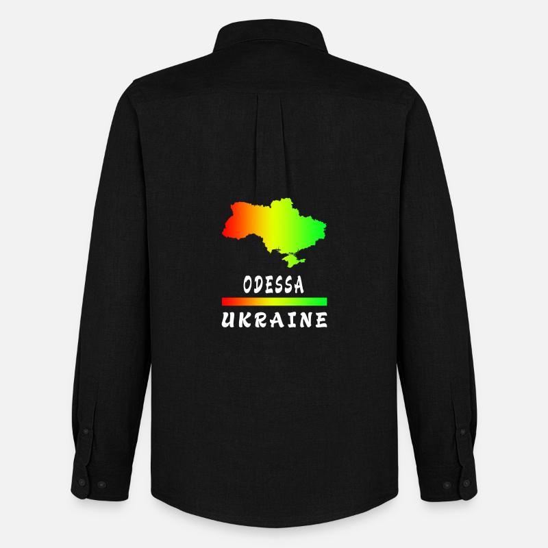 Odessa Ukraine Regenbogen Design - Männer Oxford Hemd von Stanley/Stella - Schwarz