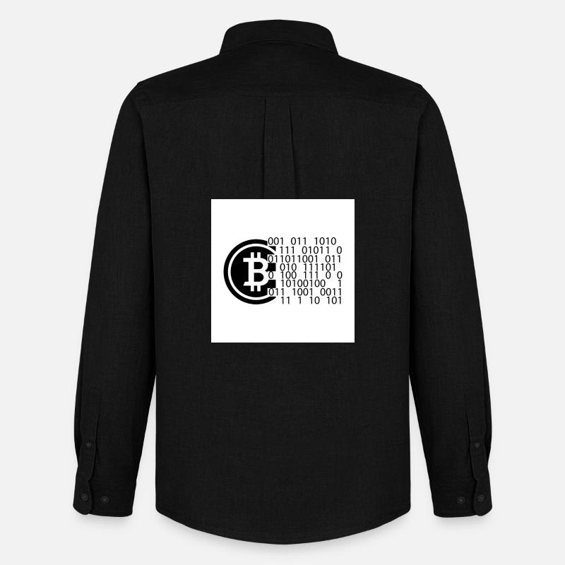 Bitcoin Code - Männer Oxford Hemd von Stanley/Stella - Schwarz
