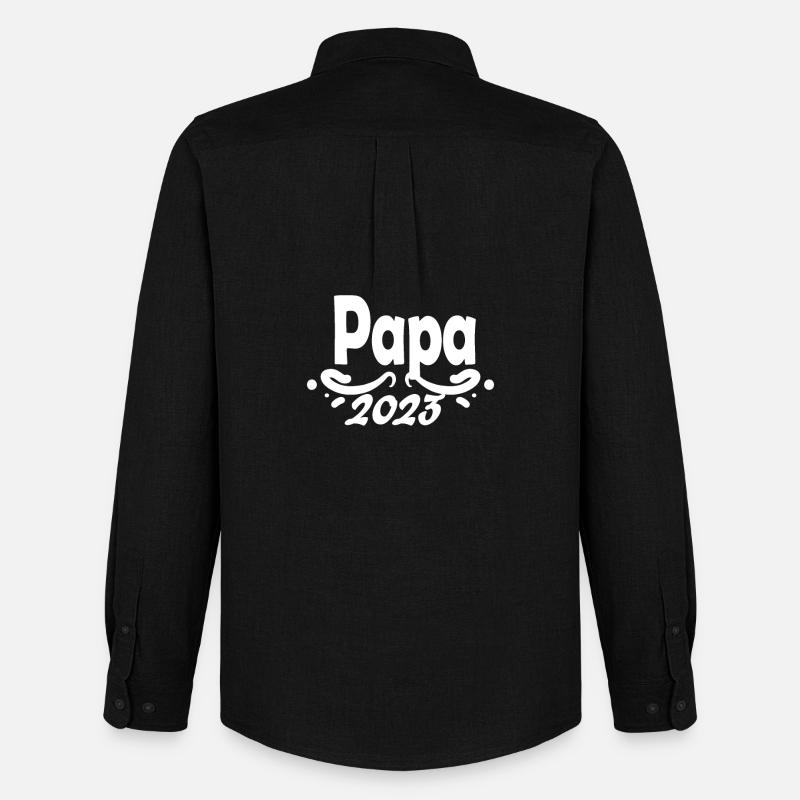 Papa 2023 - Männer Oxford Hemd von Stanley/Stella - Schwarz