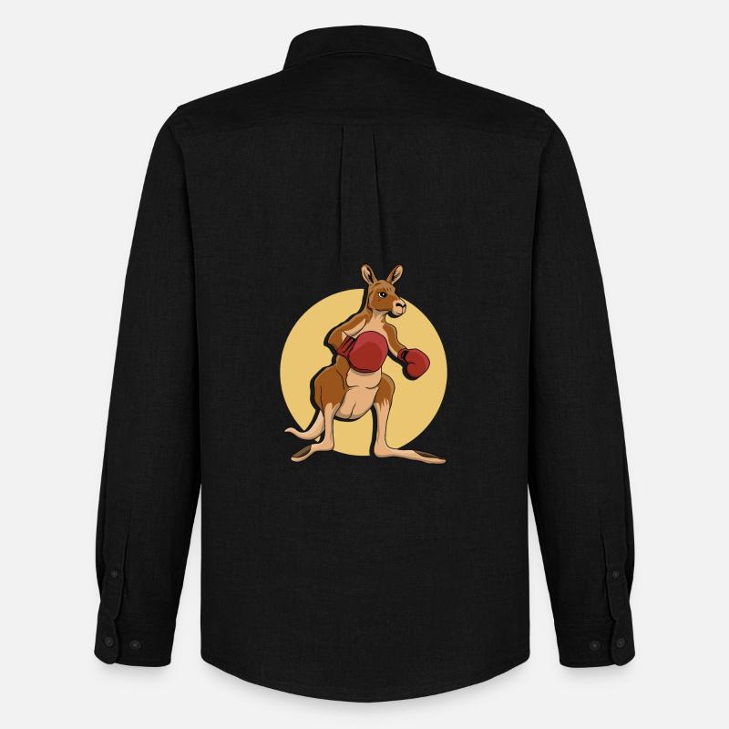 Kænguru bokser - Oxfordskjorte herre Stanley/Stella - sort