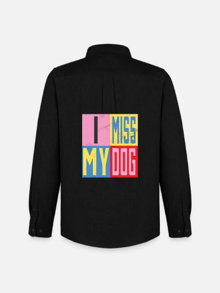 Mon chien me manque - Chemise Oxford homme Stanley/Stella - noir