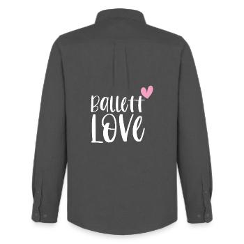 Ballet Love Ballet Danseuse Ballerine Cadeau - Chemise Oxford homme Stanley/Stella - charbon - Dos - AI Model Male 185 dark (185cm)