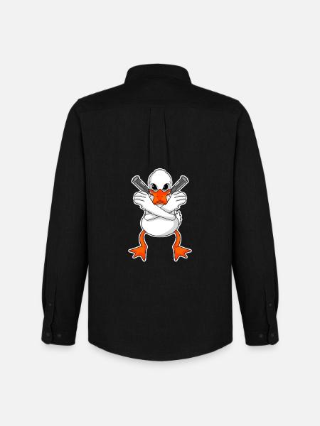 Duck with pistol - Men's Oxford Shirt by Stanley/Stella - black
