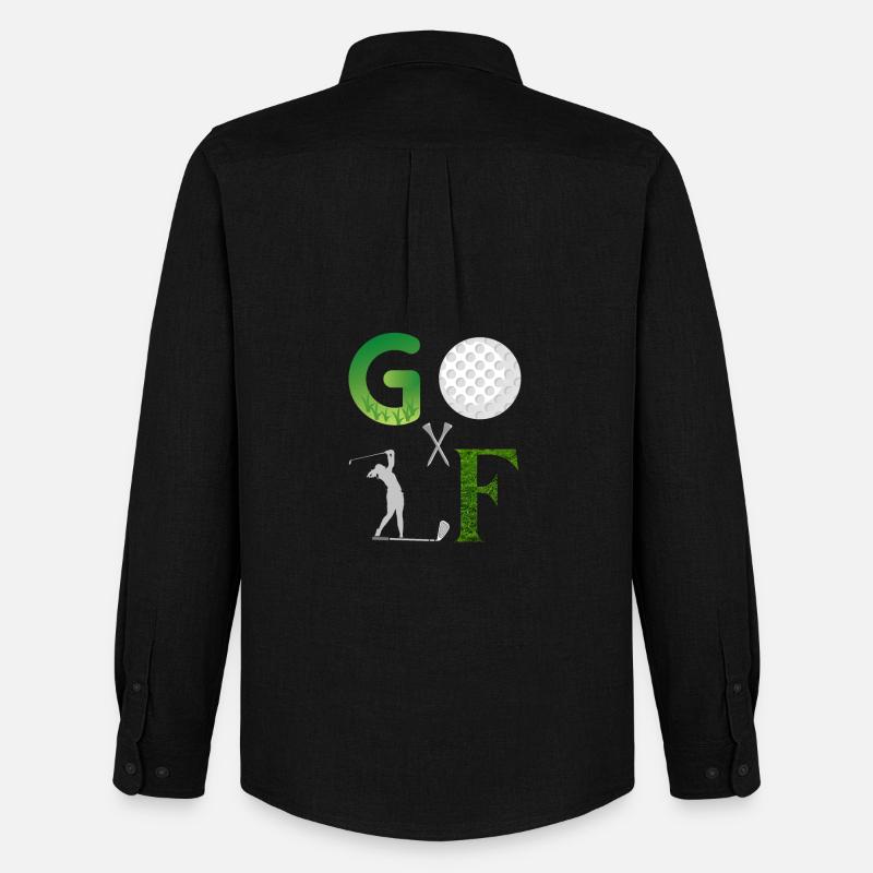 Golf - Golf Lovers - Männer Oxford Hemd von Stanley/Stella - Schwarz