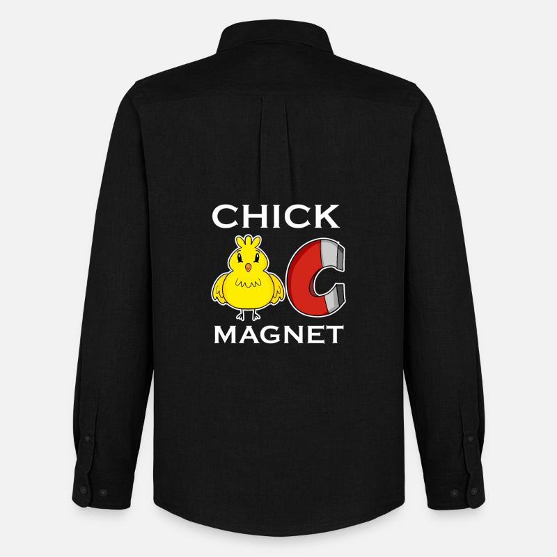 Küken Magnet - Männer Oxford Hemd von Stanley/Stella - Schwarz