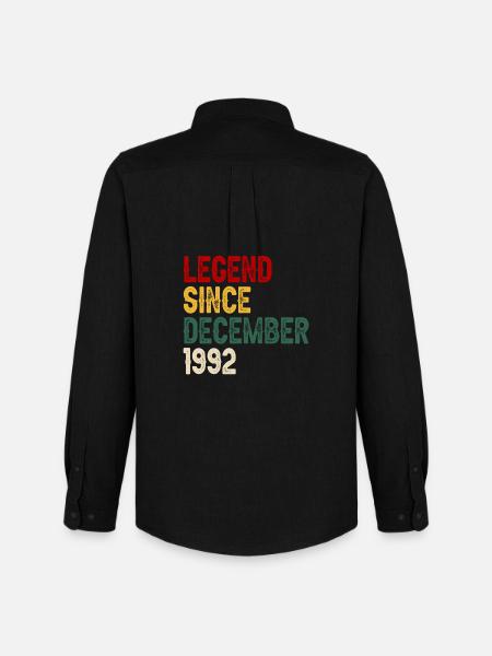 Legend Since December 1992 - Men's Oxford Shirt by Stanley/Stella - black