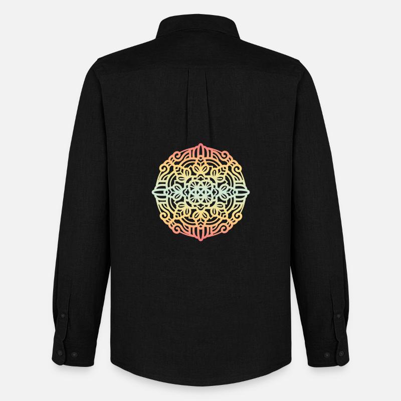 Mandala - Männer Oxford Hemd von Stanley/Stella - Schwarz