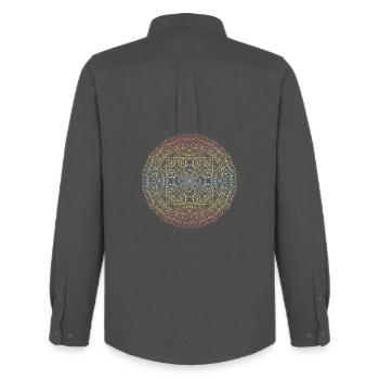 Mandala - Chemise Oxford homme Stanley/Stella - charbon - Dos - AI Model Male 185 dark (185cm)