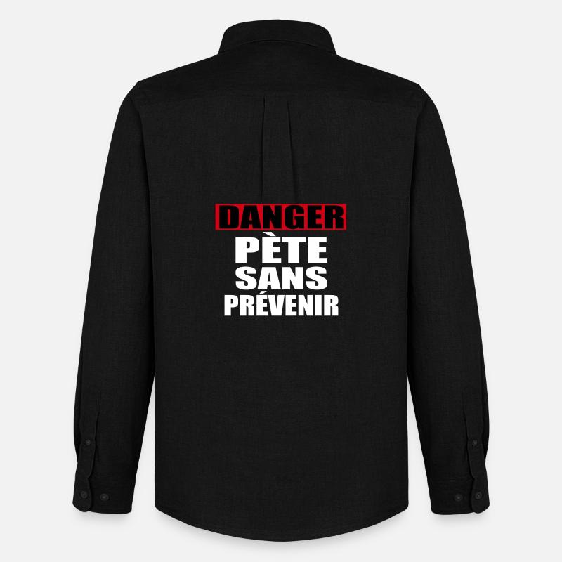 Danger Pete Sans Prévenir - Chemise Oxford homme Stanley/Stella - noir