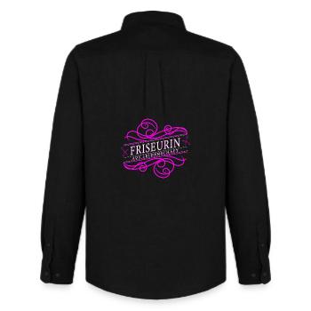 Coiffeur avec passion - Chemise Oxford homme Stanley/Stella - noir - Dos - AI Model Male 185 dark (185cm)