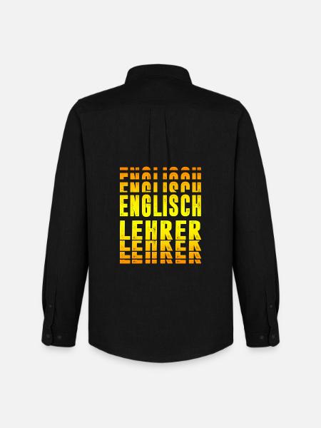 Conception de professeur d’anglais - Chemise Oxford homme Stanley/Stella - noir