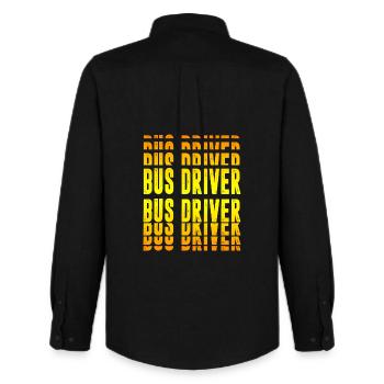 Bus driver design - Men's Oxford Shirt by Stanley/Stella - black - Back - AI Model Male 185 dark (185cm)