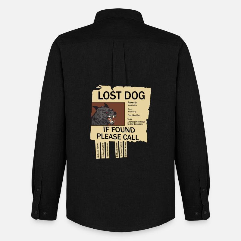 Missing Hellhound - Men's Oxford Shirt by Stanley/Stella - black