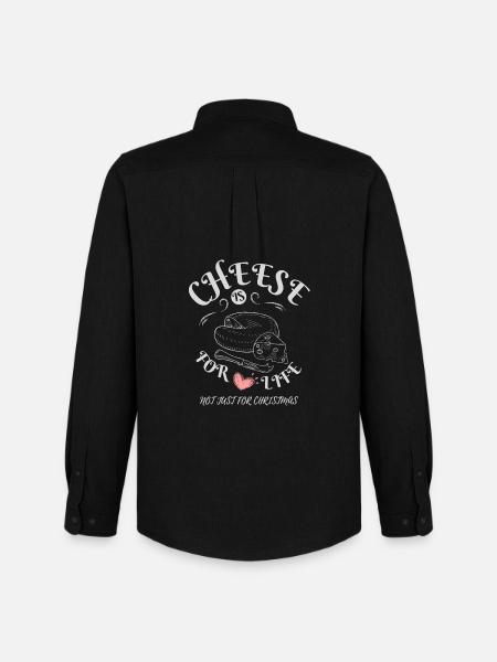 Le fromage, c’est pour la vie - Cheese Lovers Apparel - Chemise Oxford homme Stanley/Stella - noir