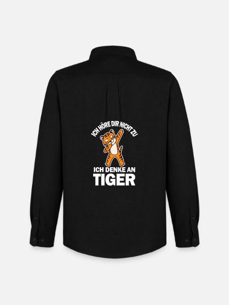 Tiger Spruch lustig - Männer Oxford Hemd von Stanley/Stella - Schwarz