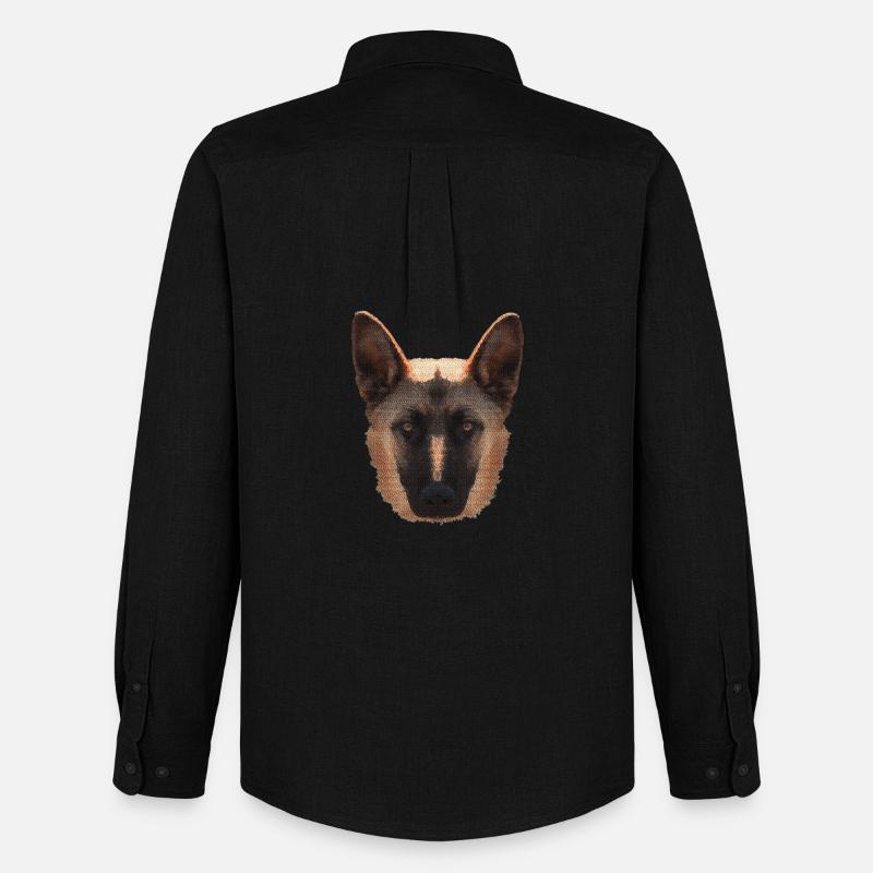 coole geschenkidee, Belgischer Schäferhund - Männer Oxford Hemd von Stanley/Stella - Schwarz