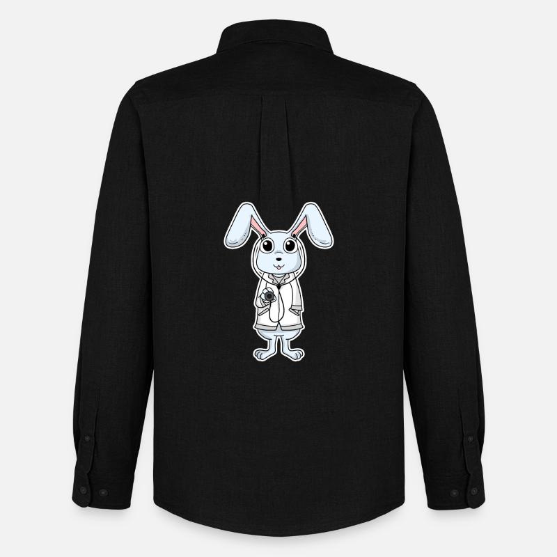 Arzt Tierarzt Hase - Männer Oxford Hemd von Stanley/Stella - Schwarz