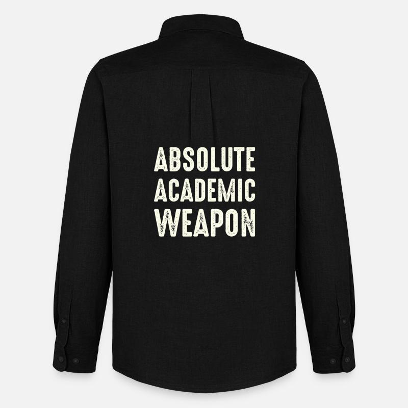 Studenten Absolute Academic Weapon - Männer Oxford Hemd von Stanley/Stella - Schwarz