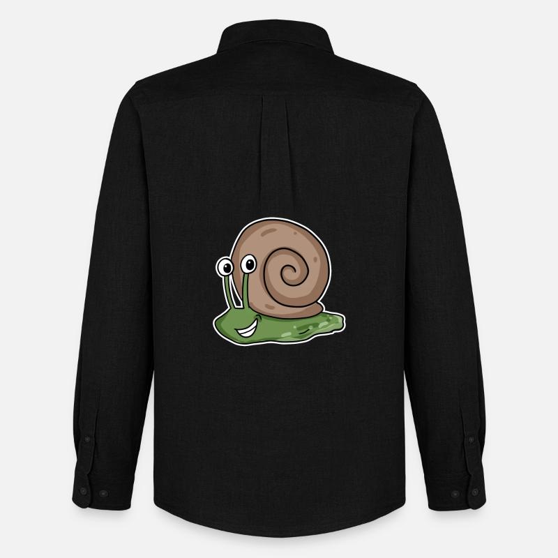 Schnecke - Männer Oxford Hemd von Stanley/Stella - Schwarz