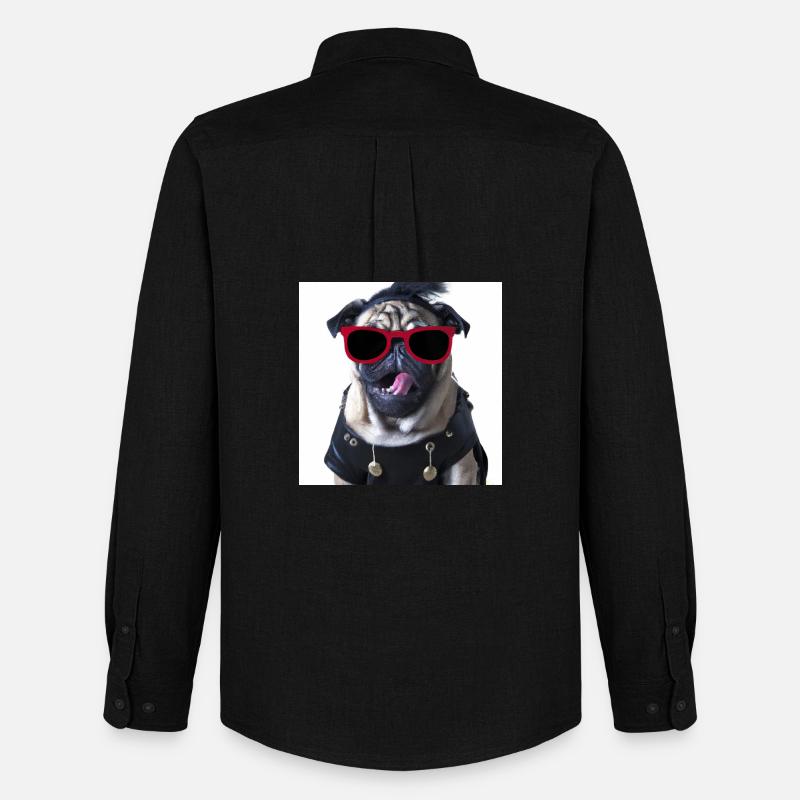 punk mops - Männer Oxford Hemd von Stanley/Stella - Schwarz