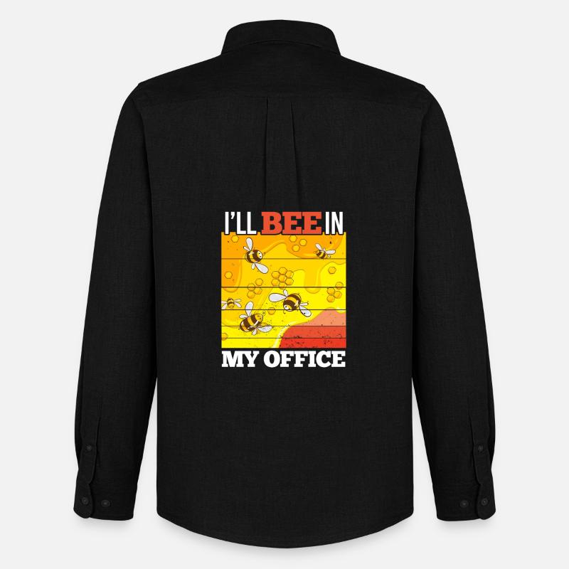 I'll BEE IN MY OFFICE - Männer Oxford Hemd von Stanley/Stella - Schwarz