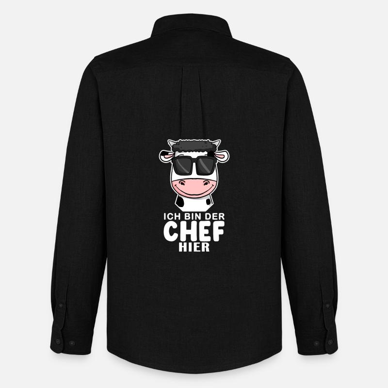 Cool Kuh Chef Spruch - Männer Oxford Hemd von Stanley/Stella - Schwarz