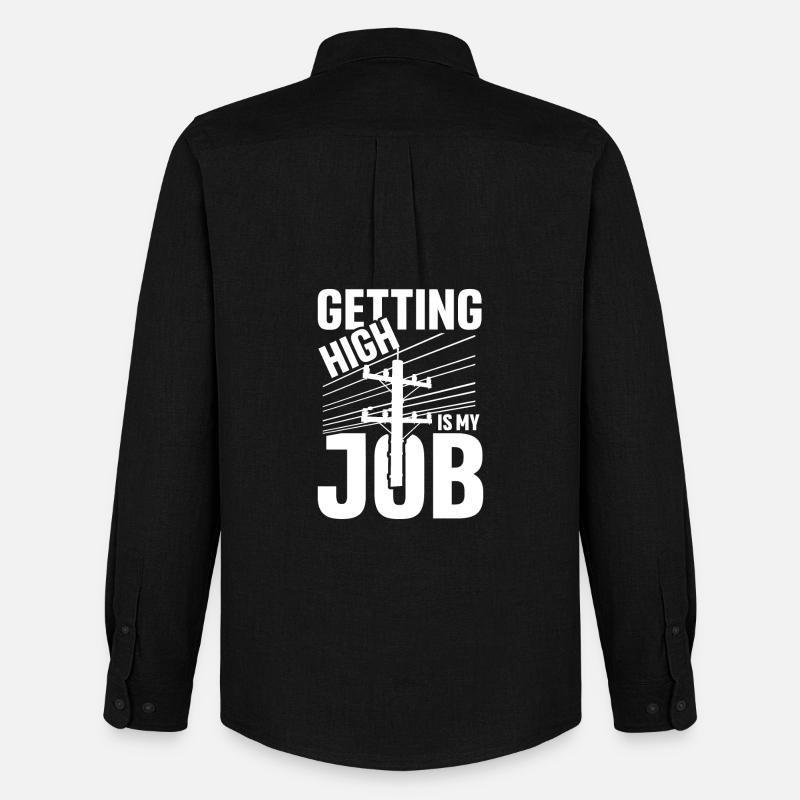 Getting high is my job - Männer Oxford Hemd von Stanley/Stella - Schwarz