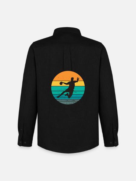 handball, handball fan, playing handball - Men's Oxford Shirt by Stanley/Stella - black