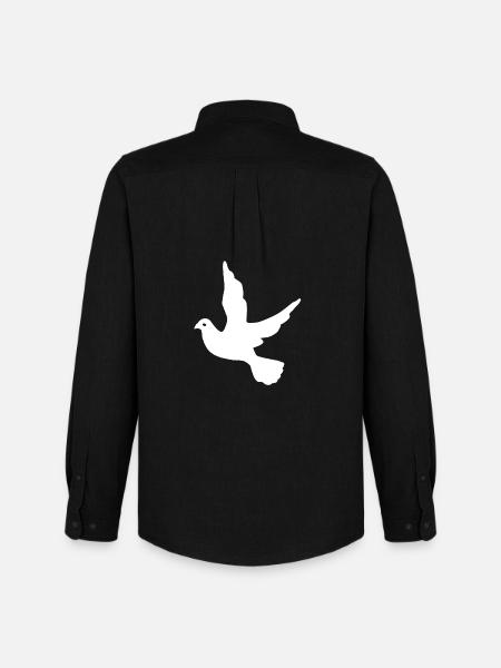 Haustaube, Vogelsilhouette - Männer Oxford Hemd von Stanley/Stella - Schwarz