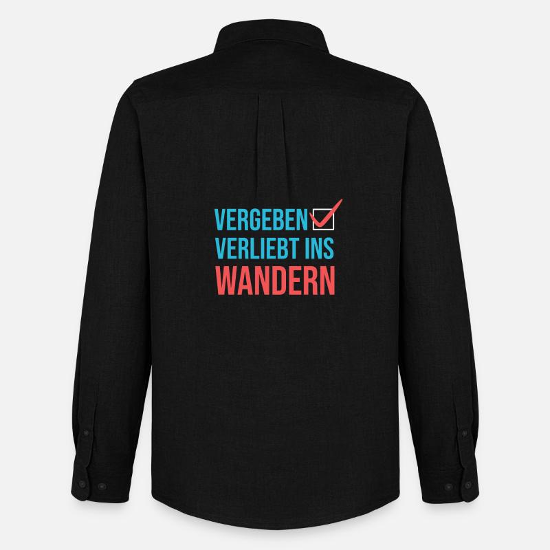 Wandern Klettern Statement Bergwanderung Wanderer - Männer Oxford Hemd von Stanley/Stella - Schwarz