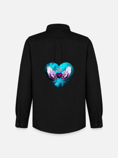 Wild Heart Wings Freie Seele - Männer Oxford Hemd von Stanley/Stella - Schwarz