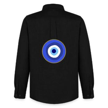 Mauvais œil - Chemise Oxford homme Stanley/Stella - noir - Dos - AI Model Male 185 dark (185cm)