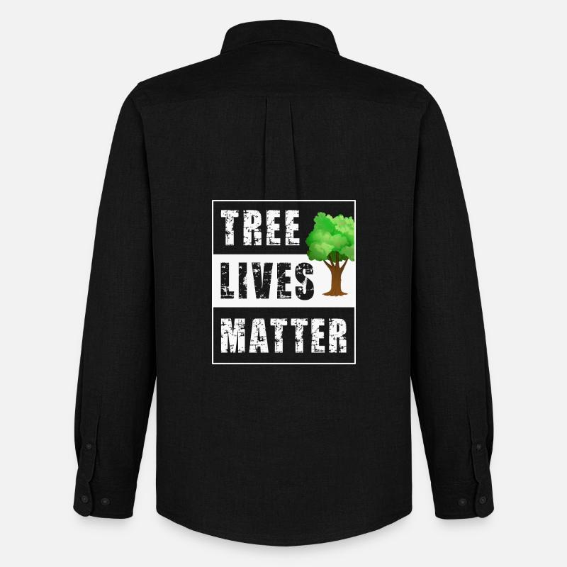 Baum Bäume - Männer Oxford Hemd von Stanley/Stella - Schwarz
