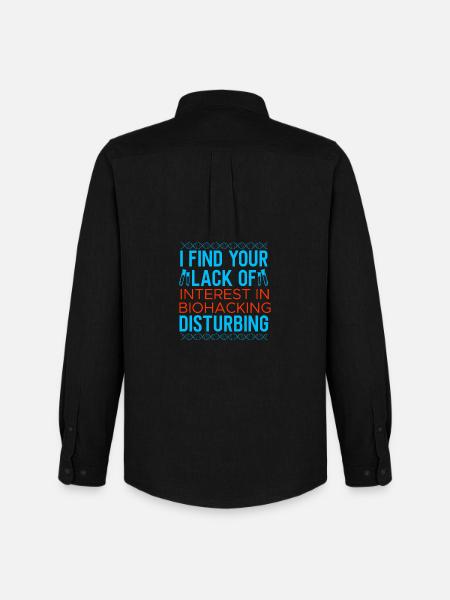 Conception de biohacking - Chemise Oxford homme Stanley/Stella - noir