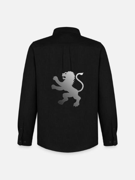Lion embossed | Wappentier - Männer Oxford Hemd von Stanley/Stella - Schwarz